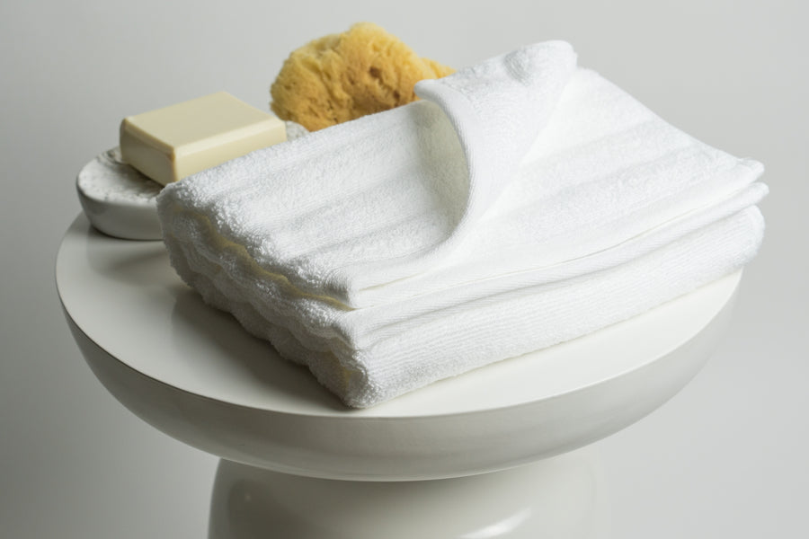 Nutrl Home nutrl home classic bath towel set - antimicrobial 100% supima  cotton (white) premium luxury bath, hand, washcloth towels perfec