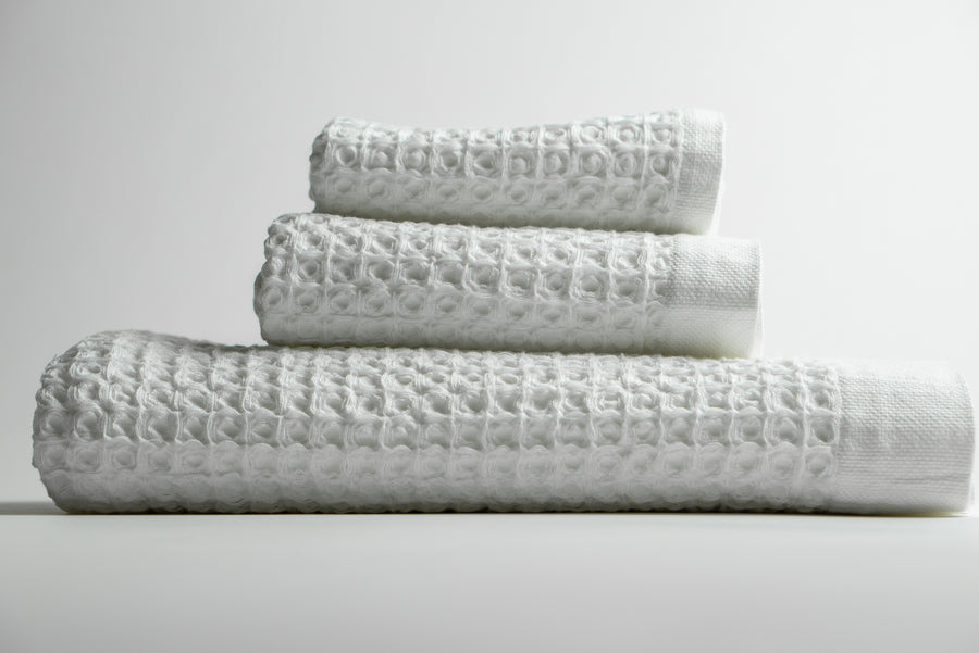 SIMPLE WAFFLE TOWELS - WHITE – Super Simple